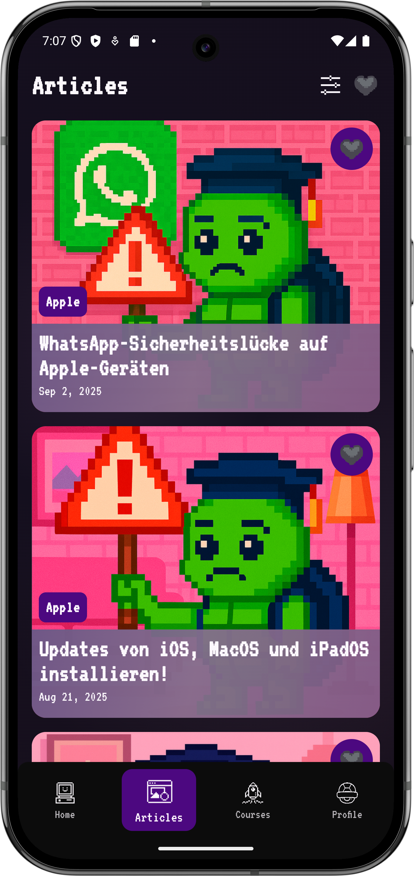 Article Screen Dark Mode