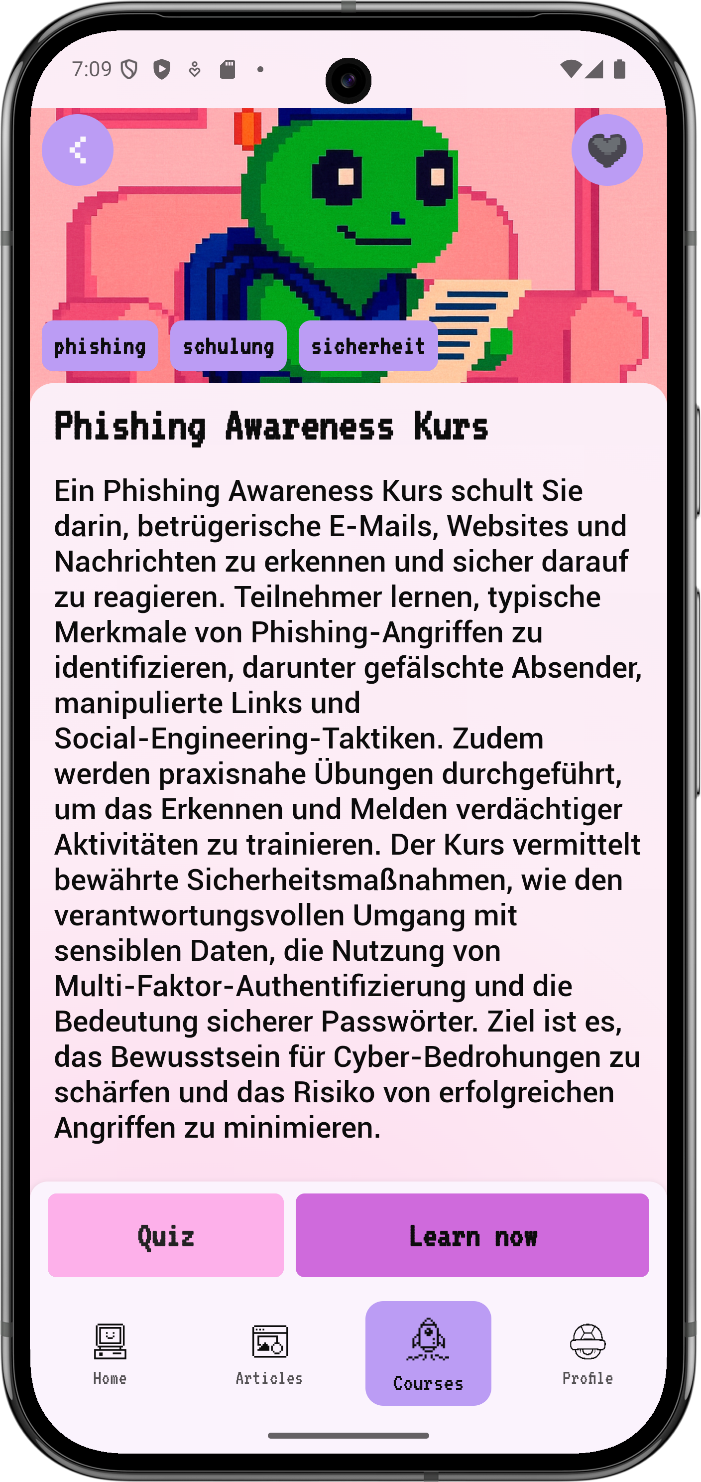 Course Detail Screen