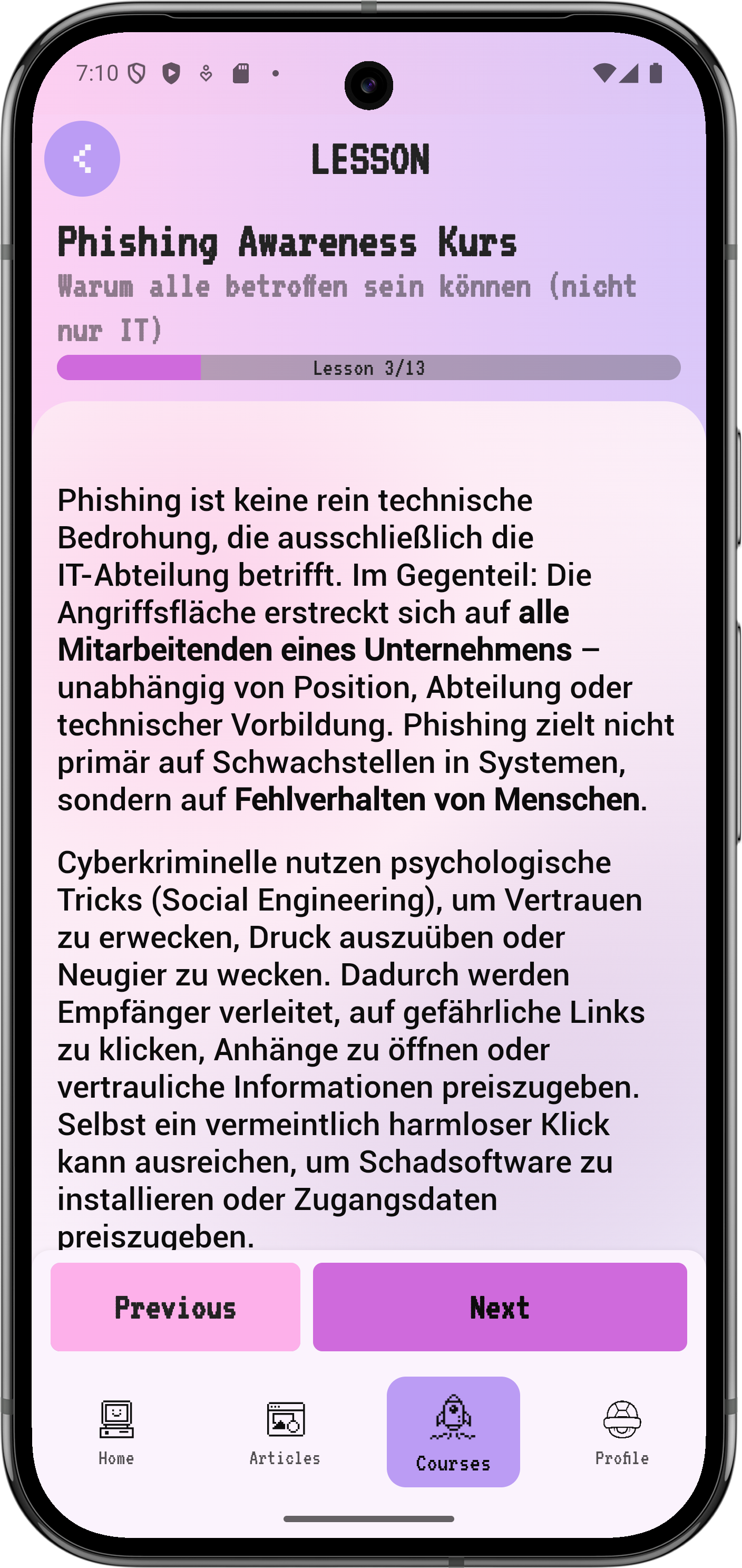 Lesson Detail Screen